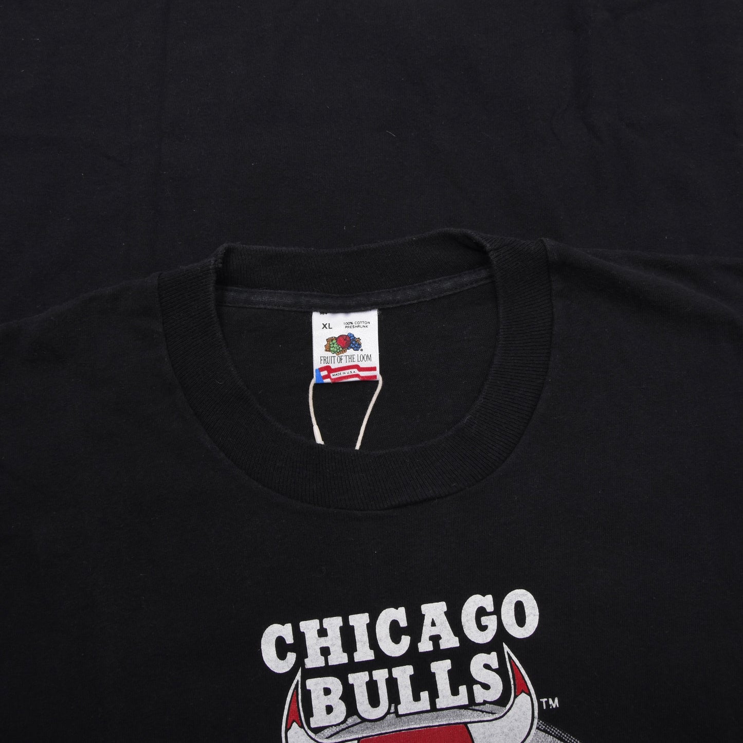 Vintage 1992 Chicago Bulls Championship T-Shirt Made in USA Größe XL ca. 59cm - Schwarz