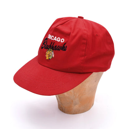 Vintage 1993 Chicago Blackhawks x McDonalds Baseball Kappe Einheitsgröße – Rot