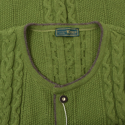 Kirrer Austria Wool Sweater Vest/Trachtenweste Chest ca. 66cm - Moosgrün