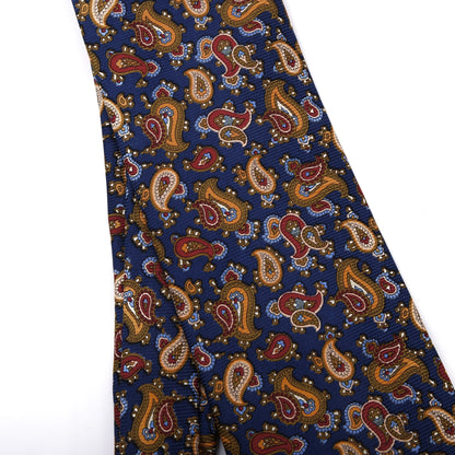 Ascot Seidenkrawatte ca. 155.5cm/10cm Made in Germany - Blau Paisley