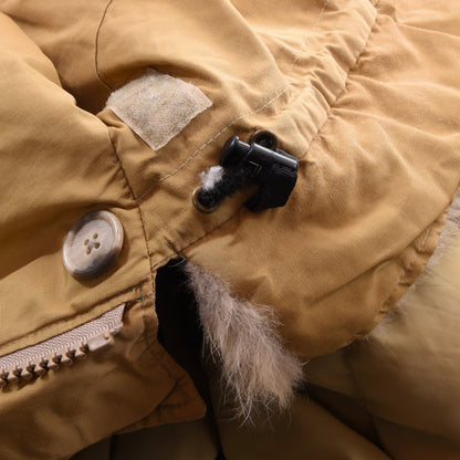 Woolrich Arctic Parka Feat. Coyote Hood Size M ca. 62cm - Beige/Tan