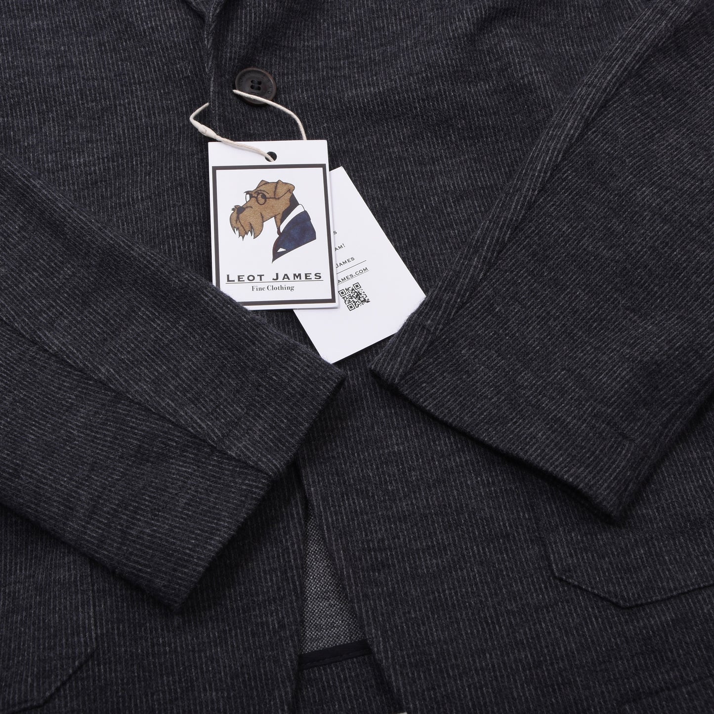 Tonello Unstrukturierte Woll-Baumwoll-T-Jacke Größe S Brust ca. 47,5cm - Grau