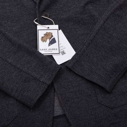 Tonello Unstrukturierte Woll-Baumwoll-T-Jacke Größe S Brust ca. 47,5cm - Grau