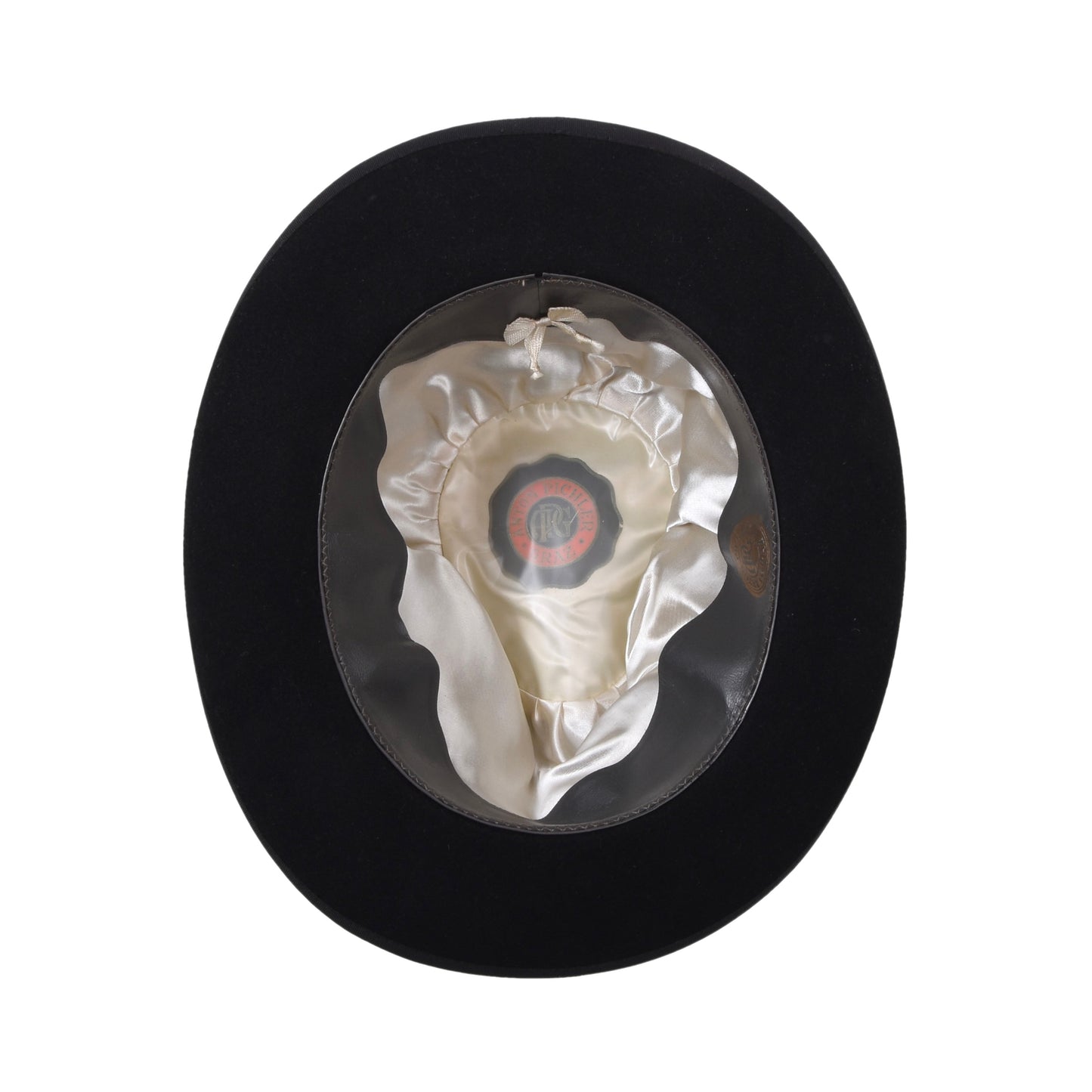 Vintage Anton Pichler Homburg Hut 5,5cm Krempe Größe 56 - Schwarz