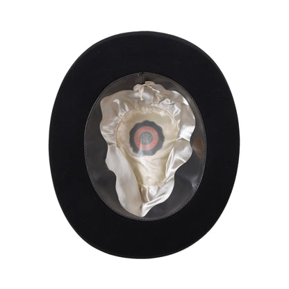 Vintage Anton Pichler Homburg Hut 5,5cm Krempe Größe 56 - Schwarz