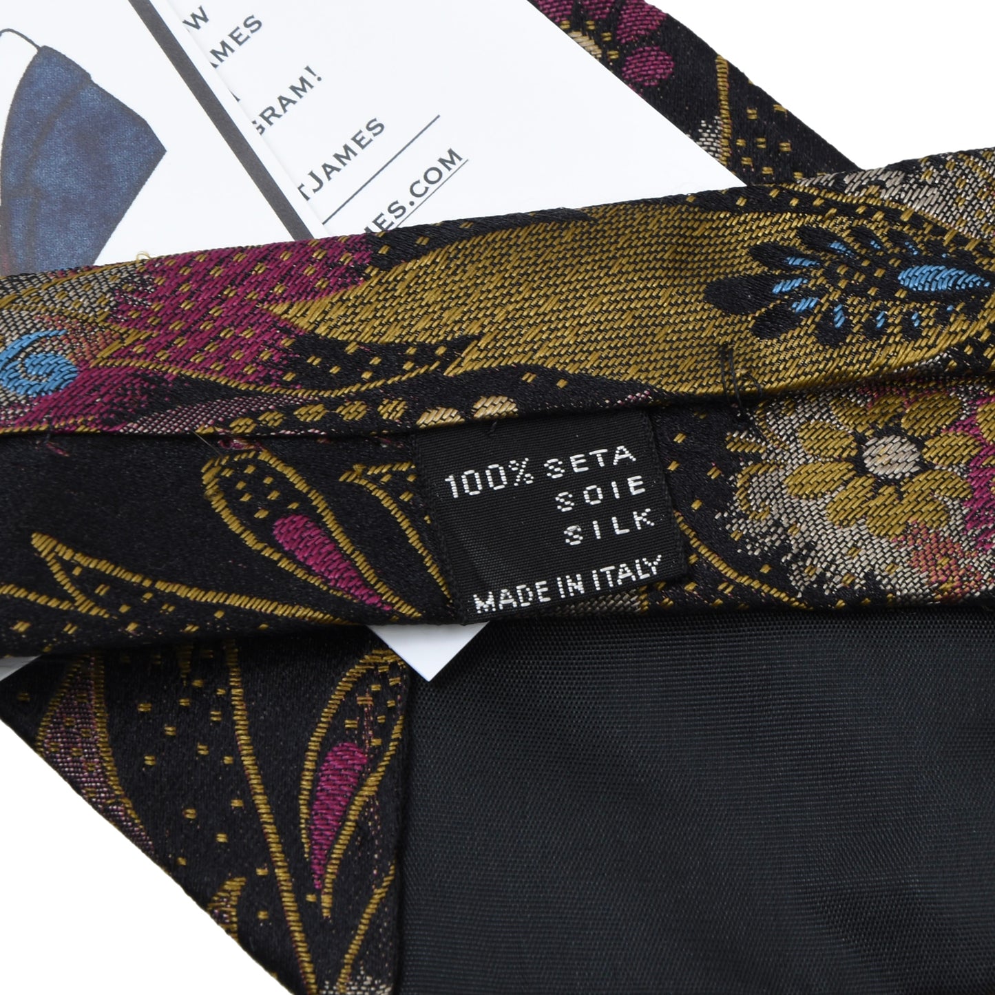 Vintage Missoni Silk Tie - Black Jacquard