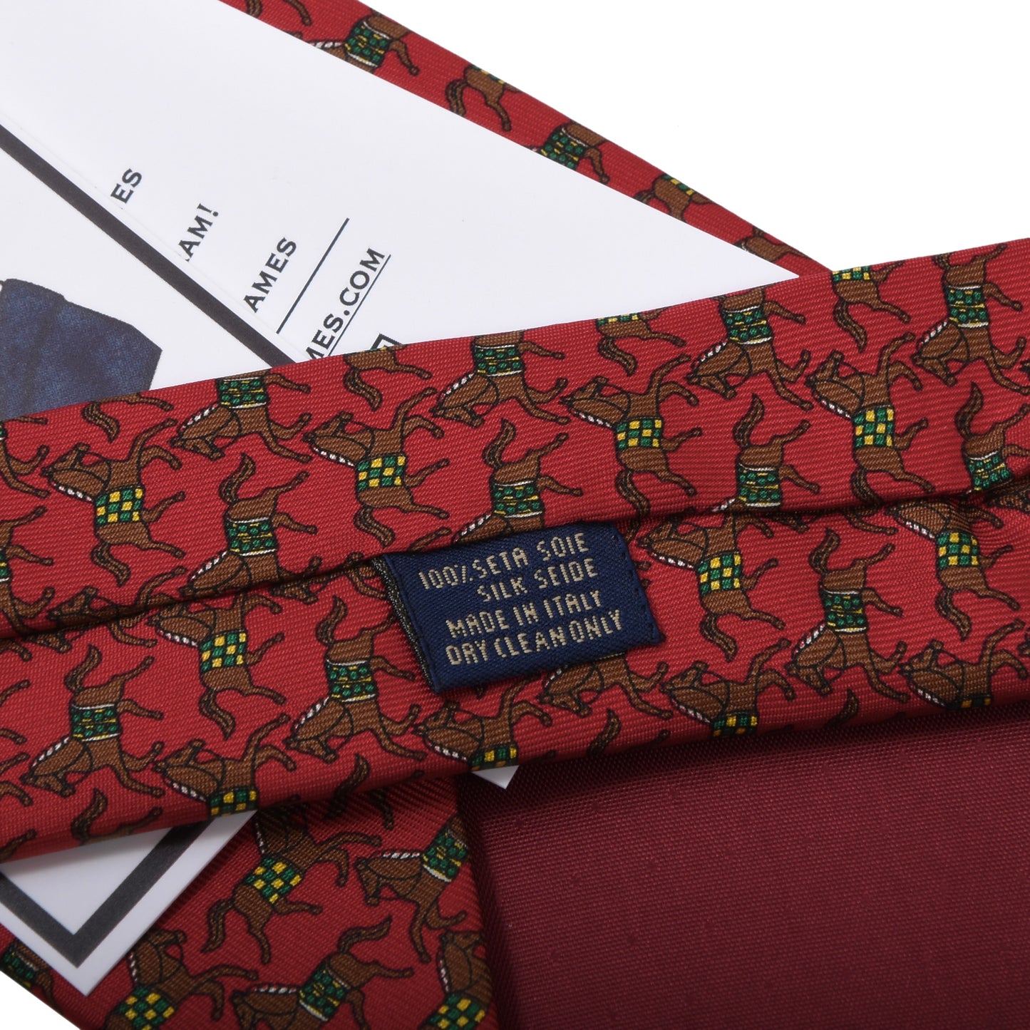 Kalivoda Wien Silk Tie ca. 143.5cm/9.5cm - Racehorses