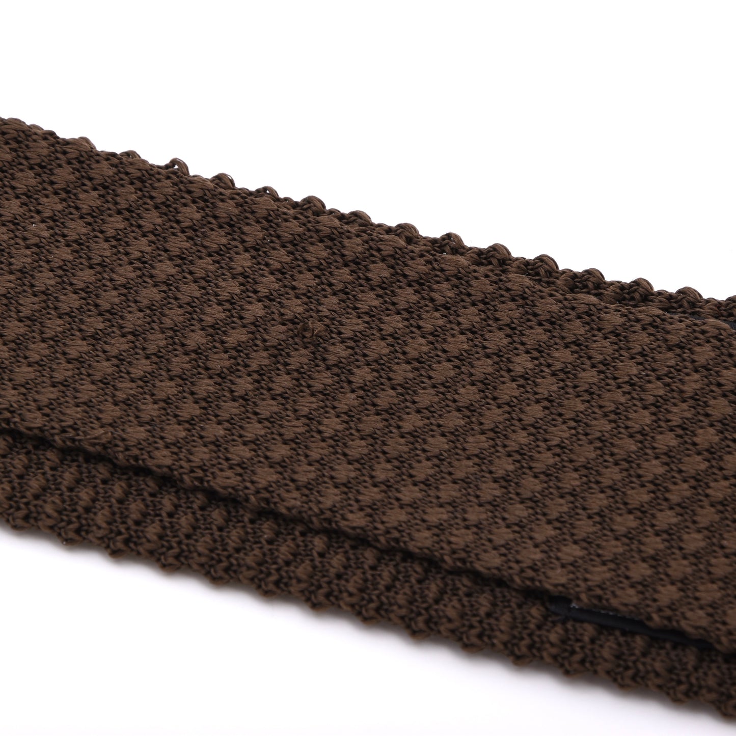 Ascot Seide-Strickkrawatte – Braun