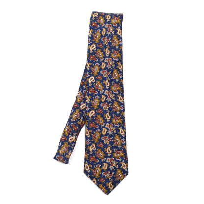 Ascot Seidenkrawatte ca. 155.5cm/10cm Made in Germany - Blau Paisley
