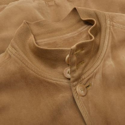 Vintage Bally Wildleder Blouson/Jacke Made in France Größe 50 Brust ca. 61,5cm - Hellbraun