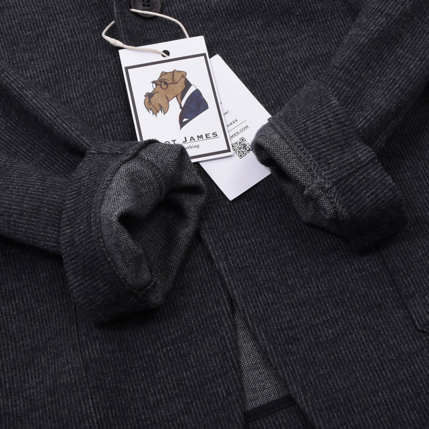 Tonello Unstrukturierte Woll-Baumwoll-T-Jacke Größe S Brust ca. 47,5cm - Grau