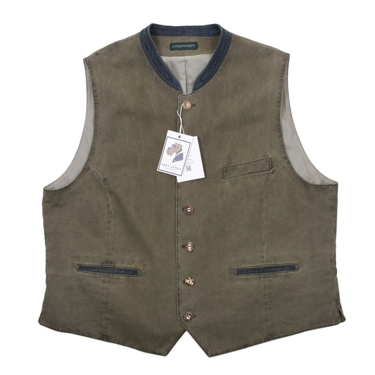 Lodenfrey Baumwollweste/Trachtengilet Brustweite 56 ca. 62cm - Grün