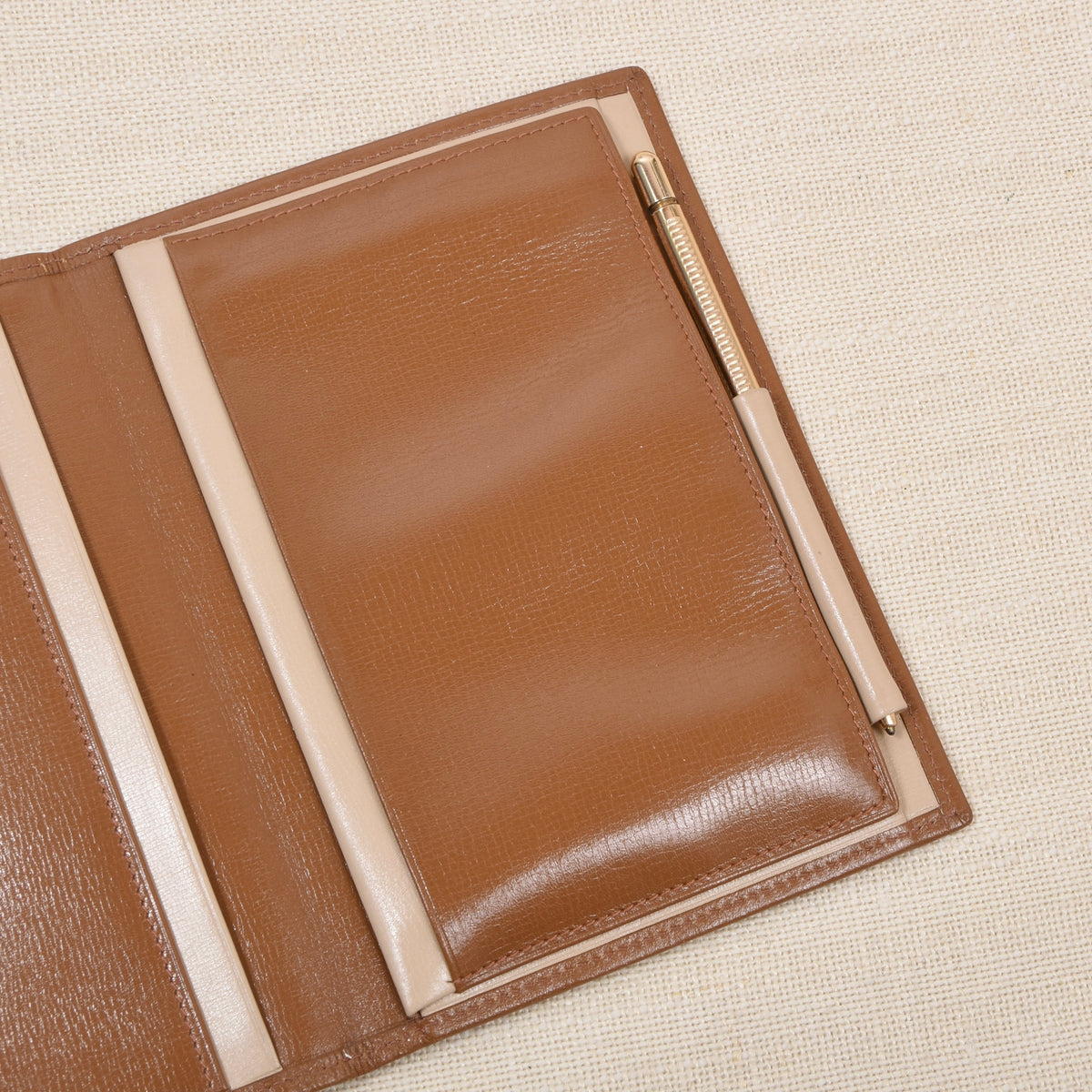 NOS Butter-Soft Leather Notepad Wallet - Tan