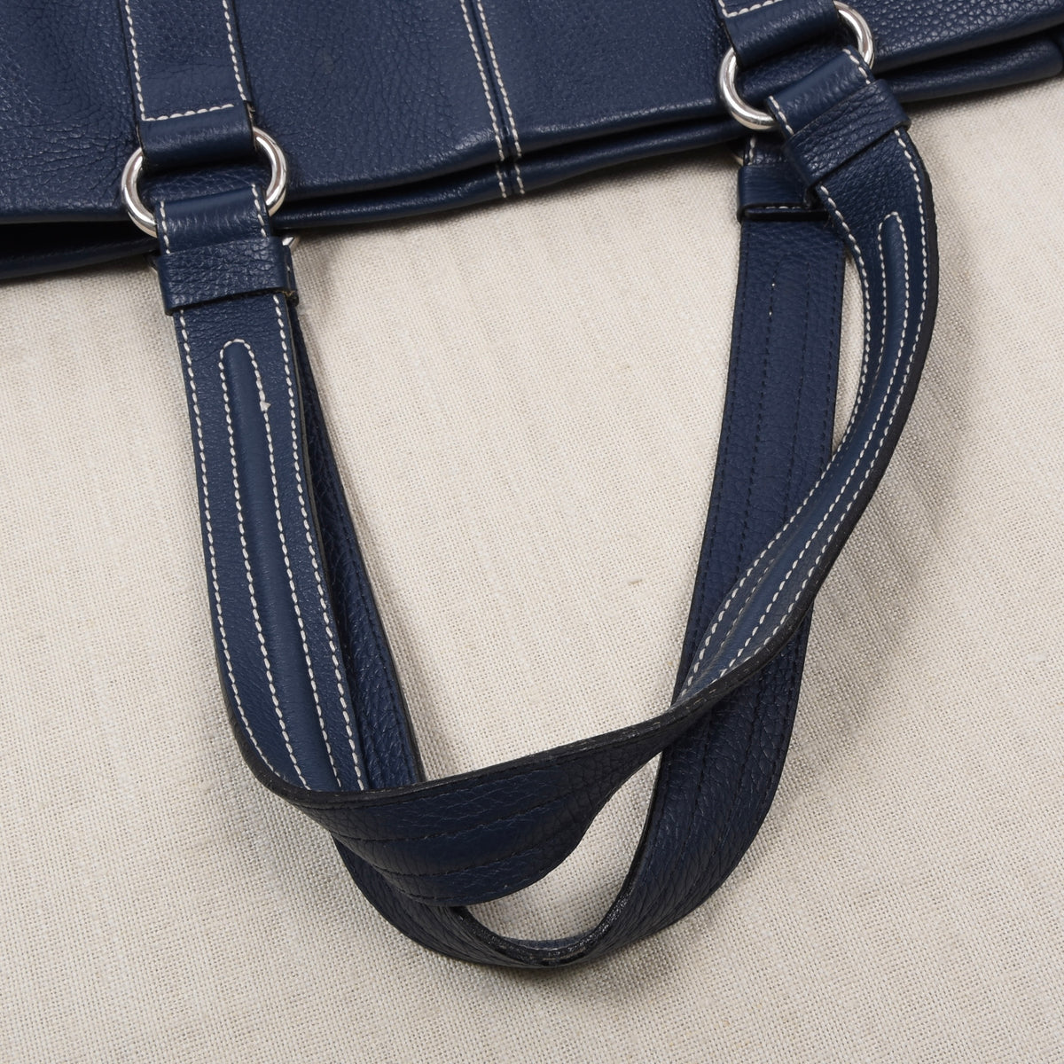 Bric's Leather Bag/Purse - Navy Blue