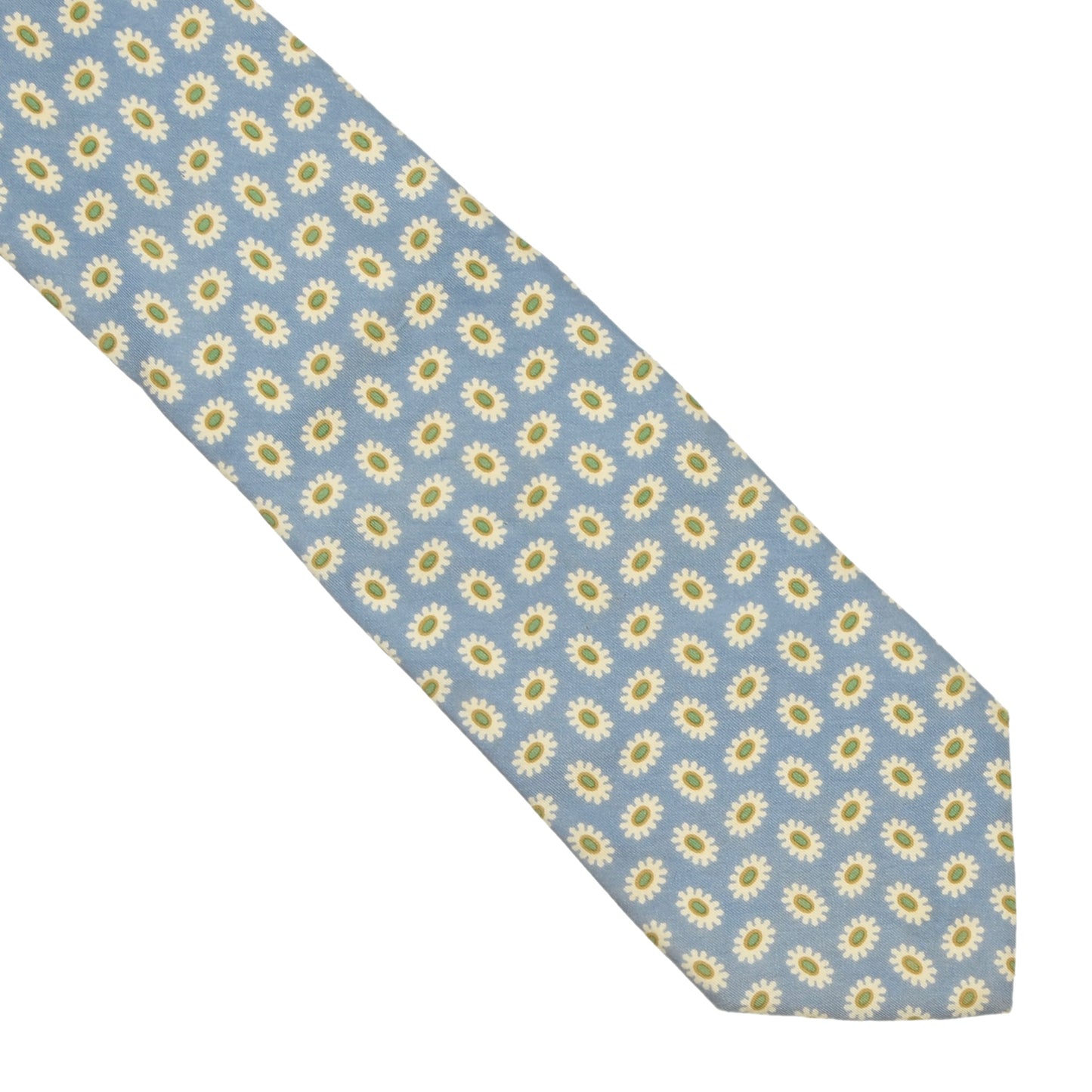 Ermenegildo Zegna Printed Silk Tie - Light Blue