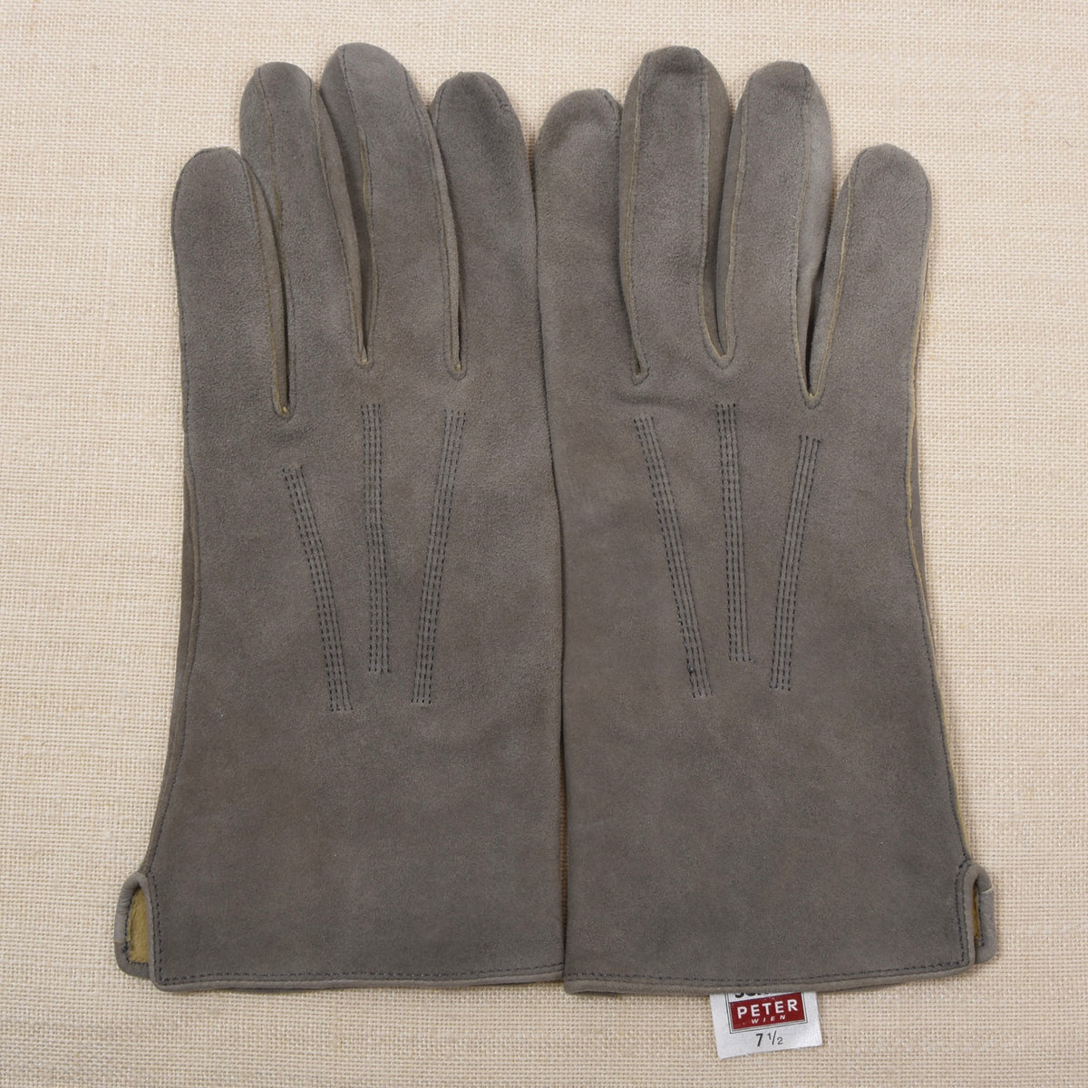 Handschuh Peter Ungefüttert Rehleder Handschuhe Gr. 7,5 - Grau