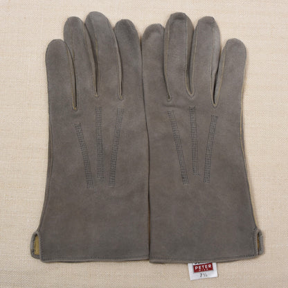 Handschuh Peter Ungefüttert Rehleder Handschuhe Gr. 7,5 - Grau