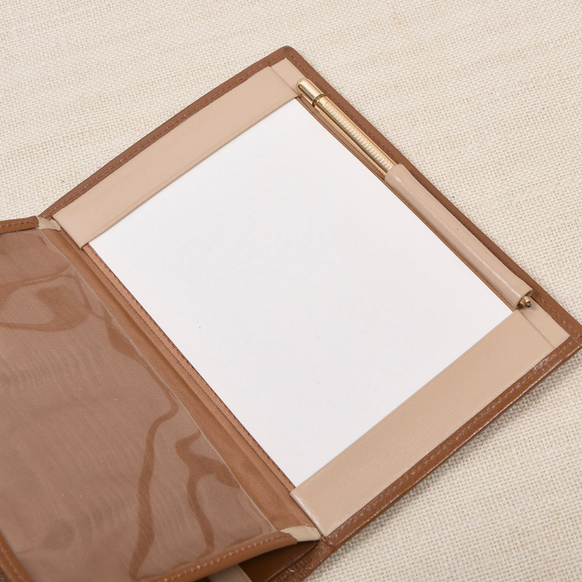 NOS Butter-Soft Leather Notepad Wallet - Tan