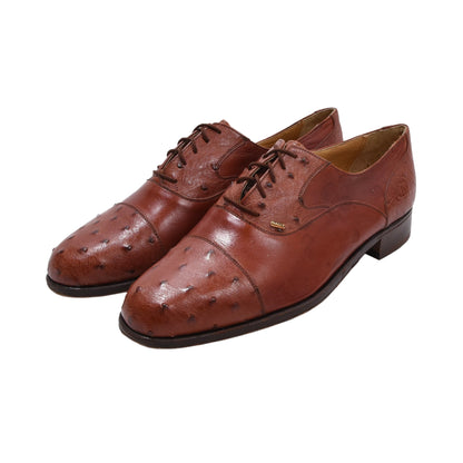 Vintage Bally Schuhe aus Straußenleder, Größe 9 1/2 – Rostbraun