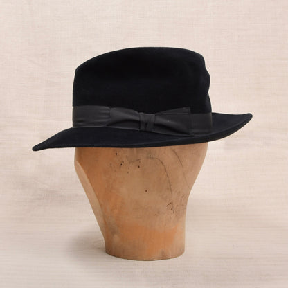 Vintage Halali bei Anton Pollner Fellfilzhut Gr. 57 - Marineblau