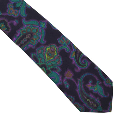 Etro Milano Silk Tie ca. 150cm/8.2cm - Purple Paisley