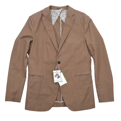 Sisley Unstrukturierte Baumwolljacke Größe 48 Brust ca. 51cm - Hellbraun