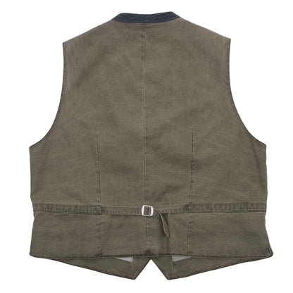 Lodenfrey Cotton Vest/Trachtengilet Chest Size 56 ca. 62cm - Green