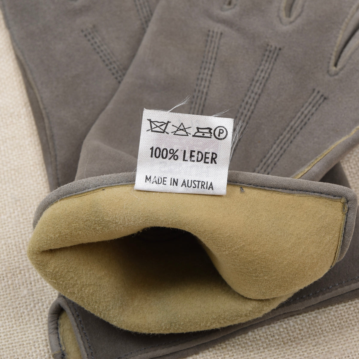 Handschuh Peter Ungefüttert Rehleder Handschuhe Gr. 7,5 - Grau