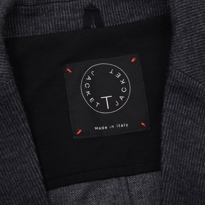 Tonello Unstrukturierte Woll-Baumwoll-T-Jacke Größe S Brust ca. 47,5cm - Grau