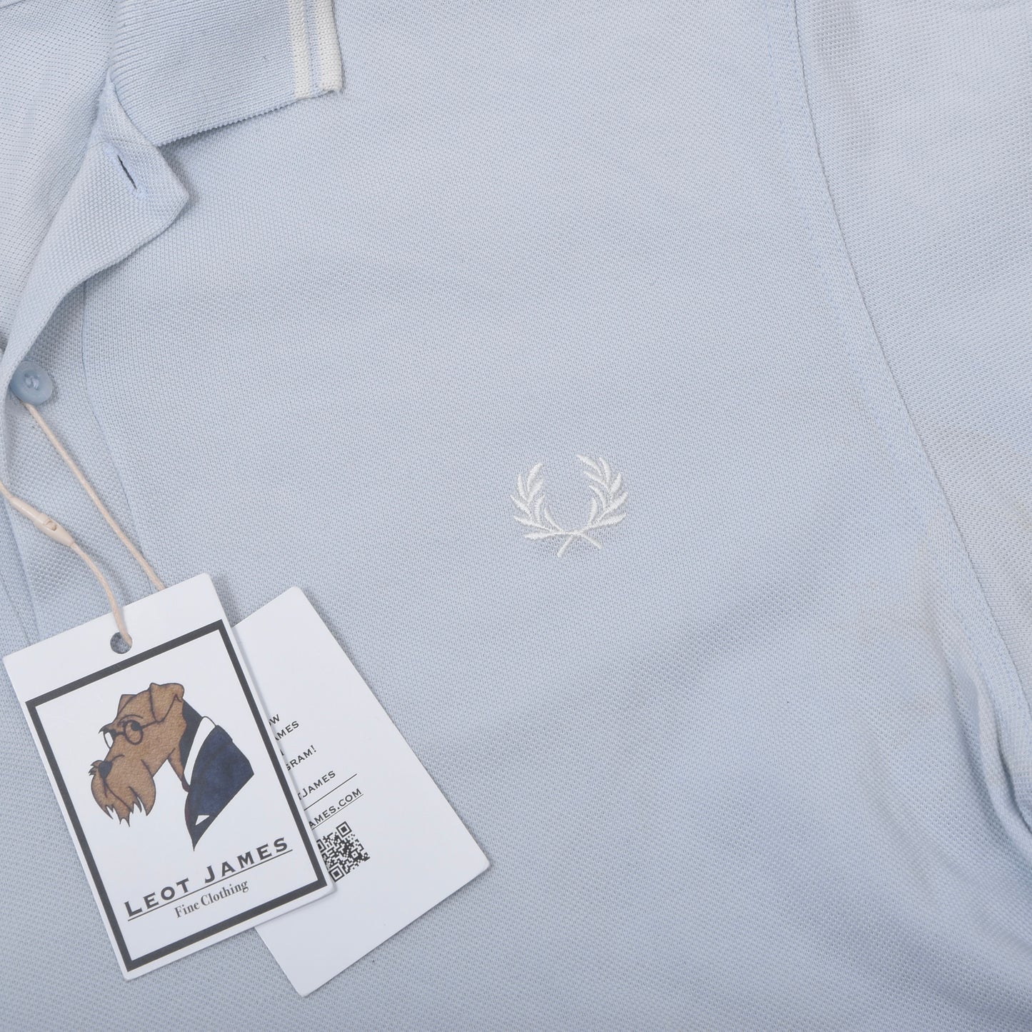 Fred Perry Polo Shirt Size L ca. 54cm - Blue Ombre
