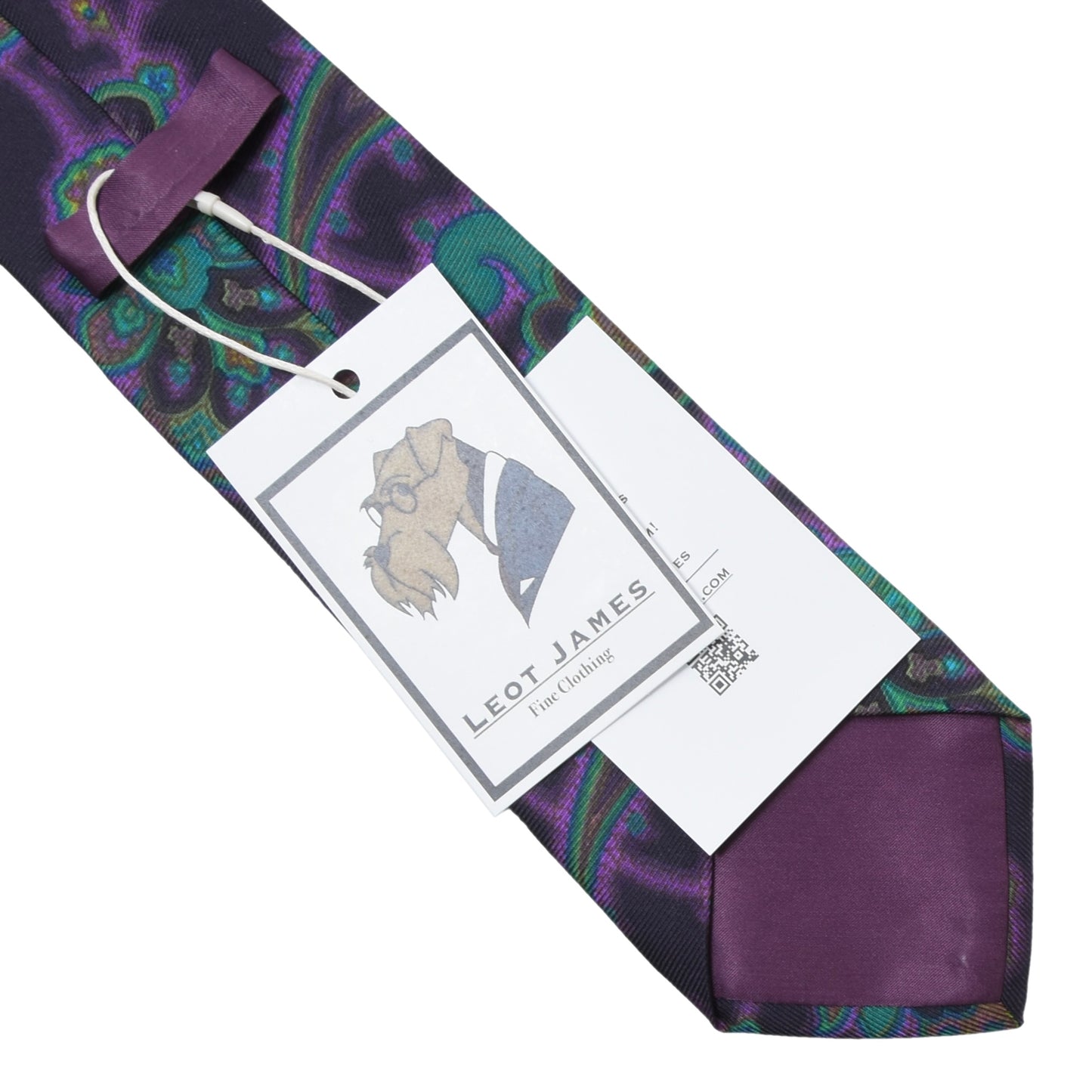 Etro Milano Silk Tie ca. 150cm/8.2cm - Purple Paisley