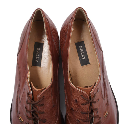 Vintage Bally Schuhe aus Straußenleder, Größe 9 1/2 – Rostbraun