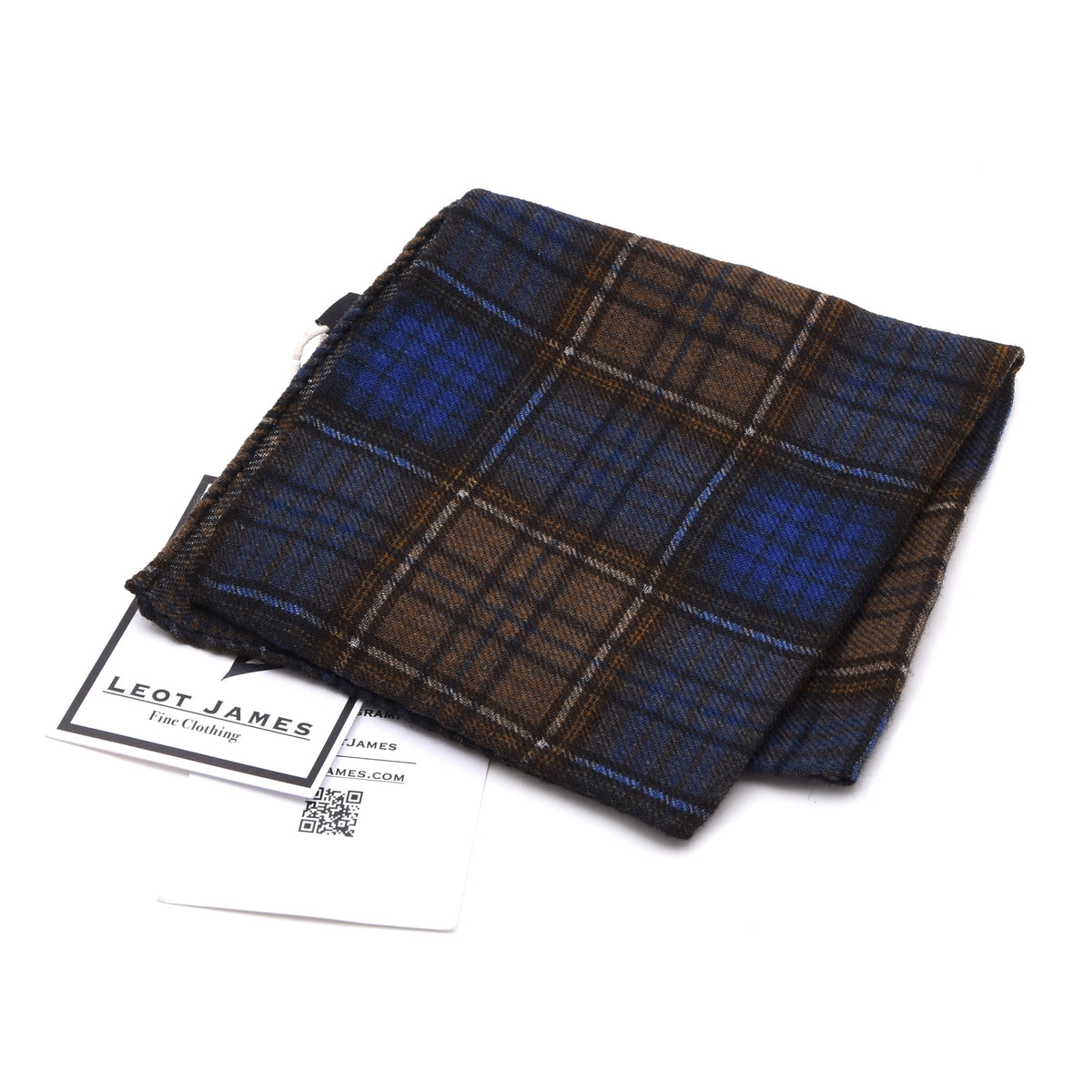 Klassik Wendbar Wolle Einstecktuch Made in Italy - Plaid/Hahnentritt
