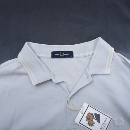 Fred Perry Polo Shirt Size L ca. 54cm - Blue Ombre