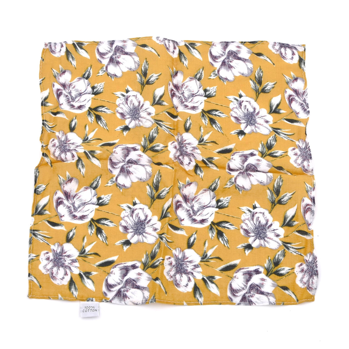 2er Set Baumwolle-Seide & Baumwolle Einstecktücher Made in Italy - Paisley/Blumen
