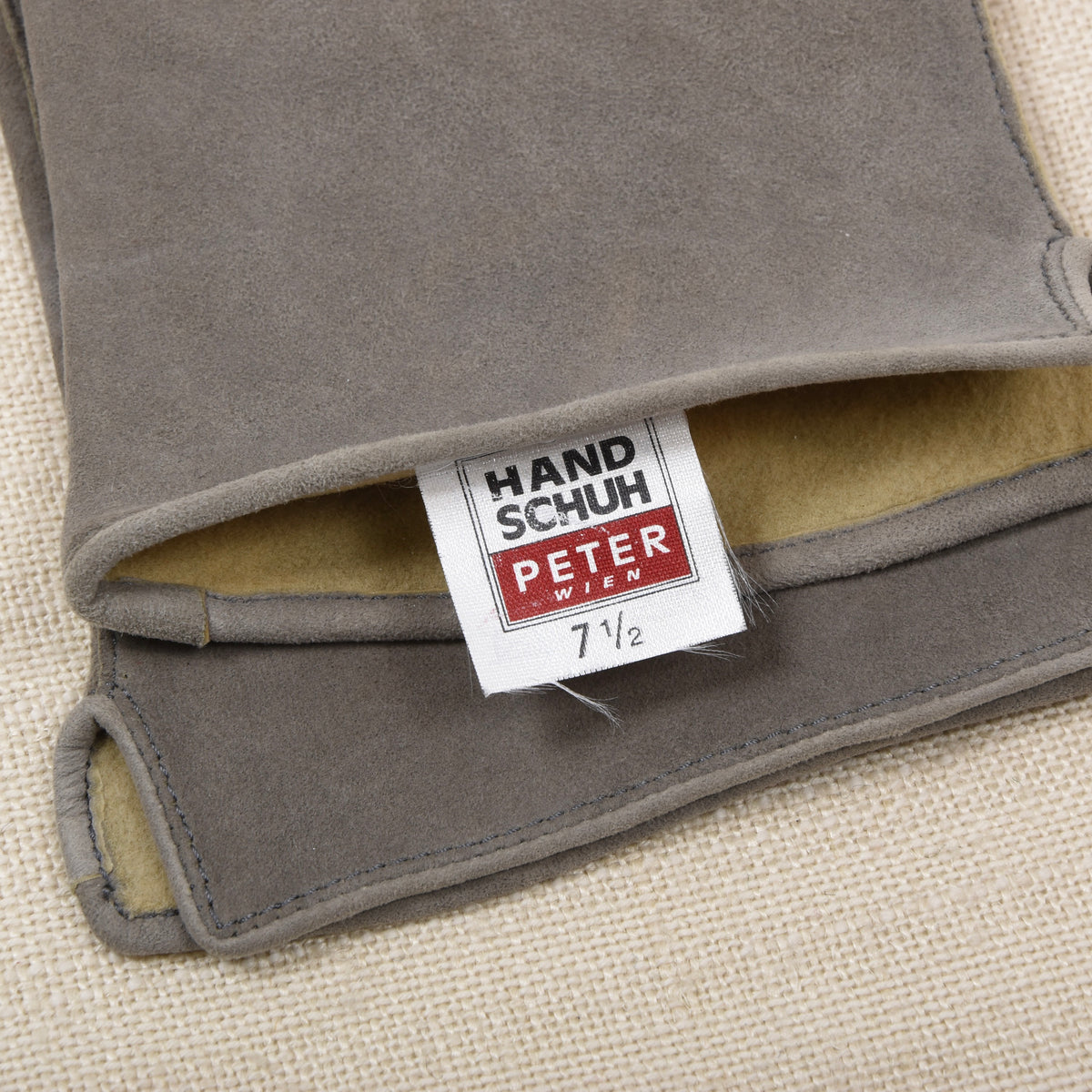 Handschuh Peter Ungefüttert Rehleder Handschuhe Gr. 7,5 - Grau