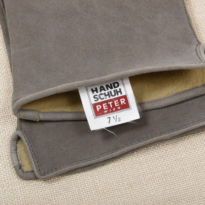 Handschuh Peter Ungefüttert Rehleder Handschuhe Gr. 7,5 - Grau