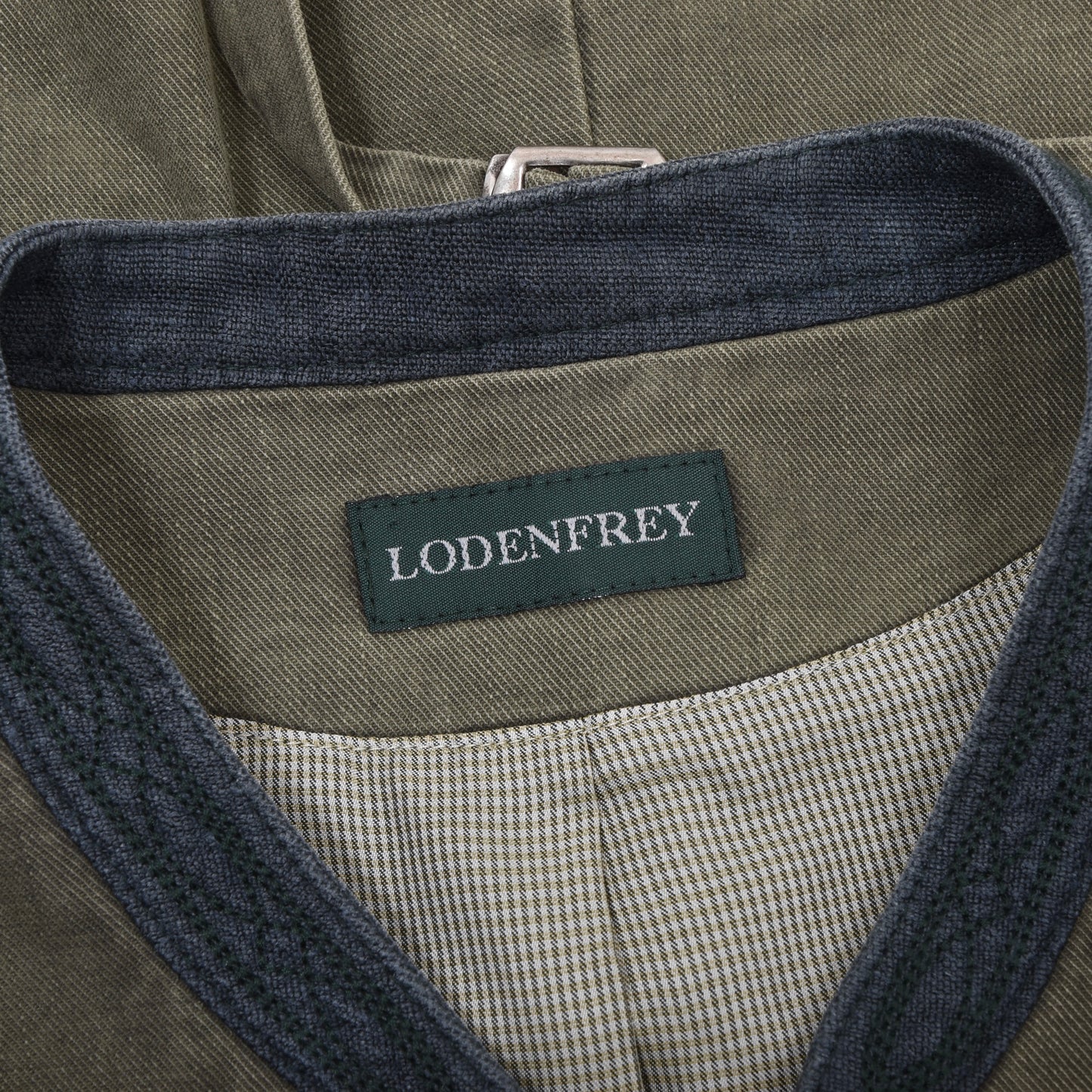 Lodenfrey Cotton Vest/Trachtengilet Chest Size 56 ca. 62cm - Green