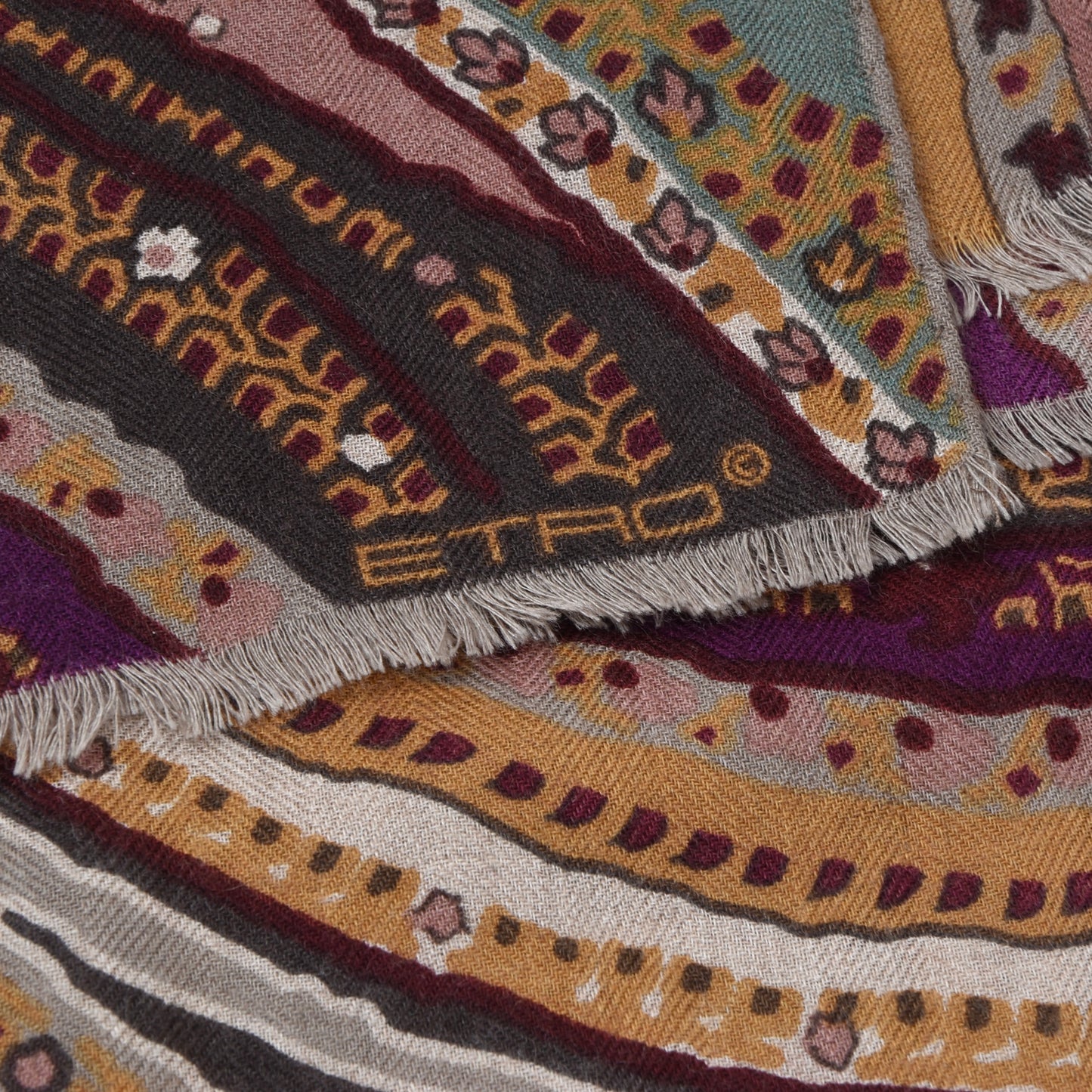 Etro Cashmere-Silk Scarf ca. 164cm - Floral/Paisley