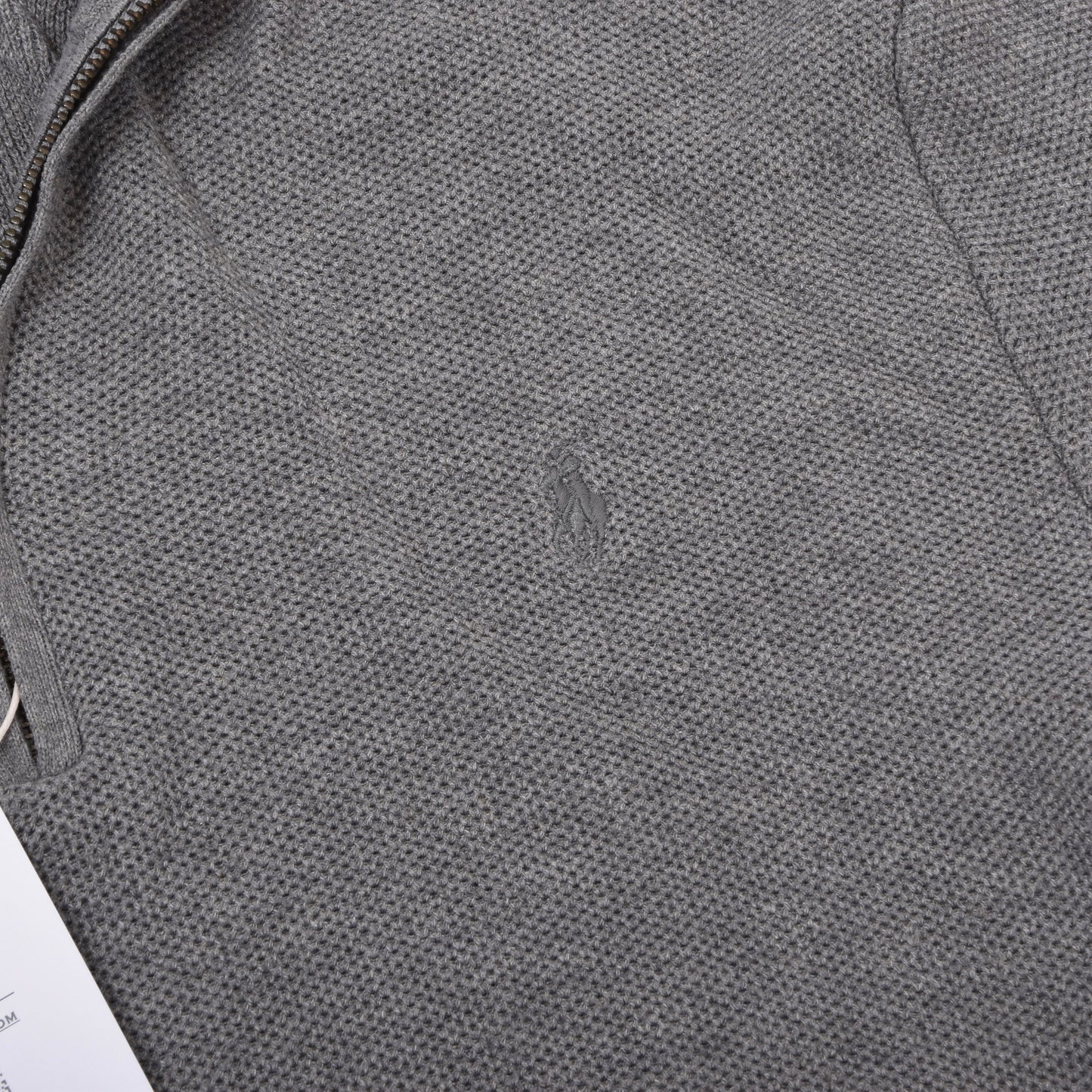 Polo Ralph Lauren Pima Cotton 1/4 Zip Sweater Size M Chest ca. 51cm - Grey