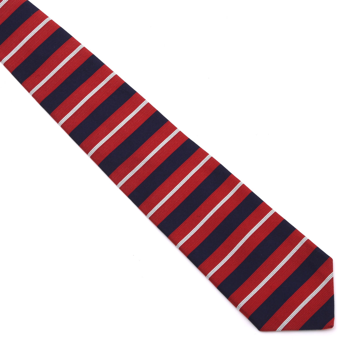 Brooks Brothers 100% Seide Krawatte Made in USA – Marineblau/Rot Streifen