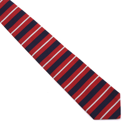 Brooks Brothers 100% Seide Krawatte Made in USA – Marineblau/Rot Streifen