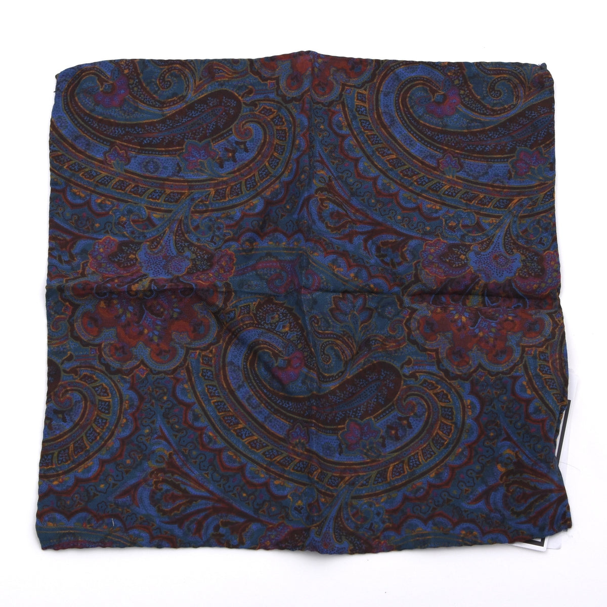 2er Set Baumwolle-Seide & Baumwolle Einstecktücher Made in Italy - Paisley/Blumen
