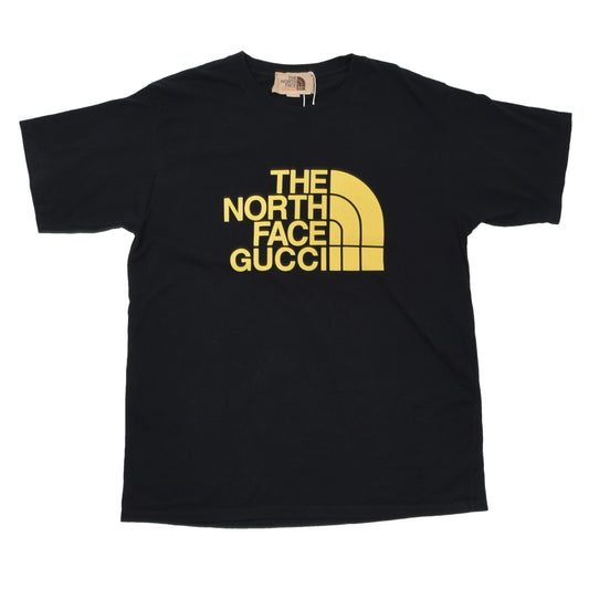 The North Face x Gucci T-Shirt Size L Chest ca. 59.5cm - Black/Yellow