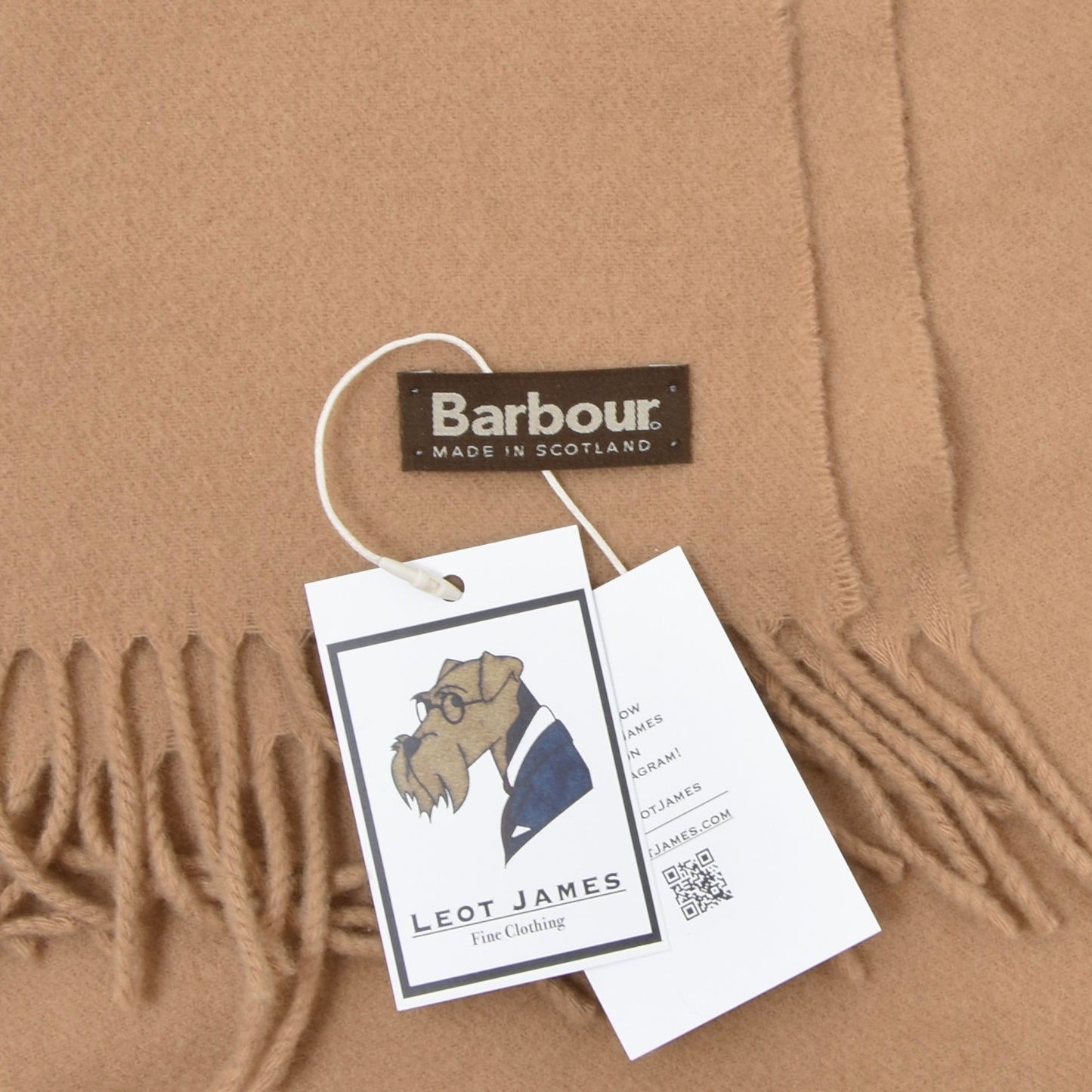 Barbour Wool Scarf ca. 148cm - Tan