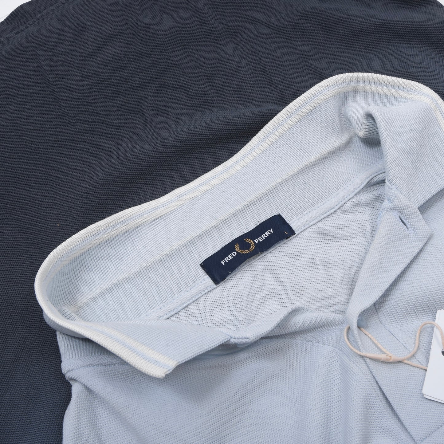 Fred Perry Polo Shirt Size L ca. 54cm - Blue Ombre