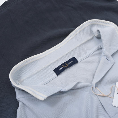 Fred Perry Polo Shirt Size L ca. 54cm - Blue Ombre