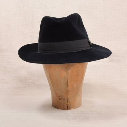 Vintage Halali bei Anton Pollner Fellfilzhut Gr. 57 - Marineblau