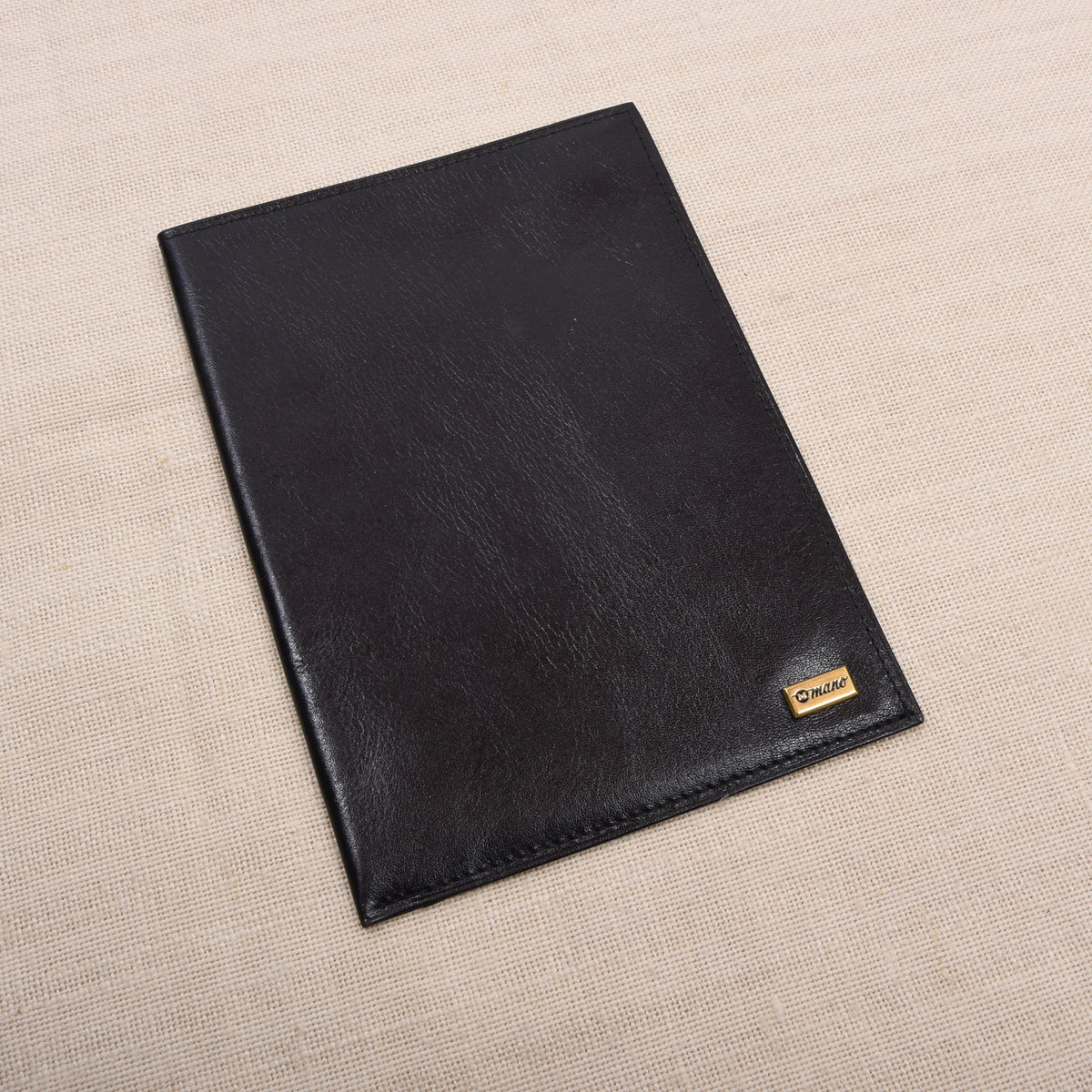 NOS Mano Handmade Leder Reisepasshülle - Schwarz