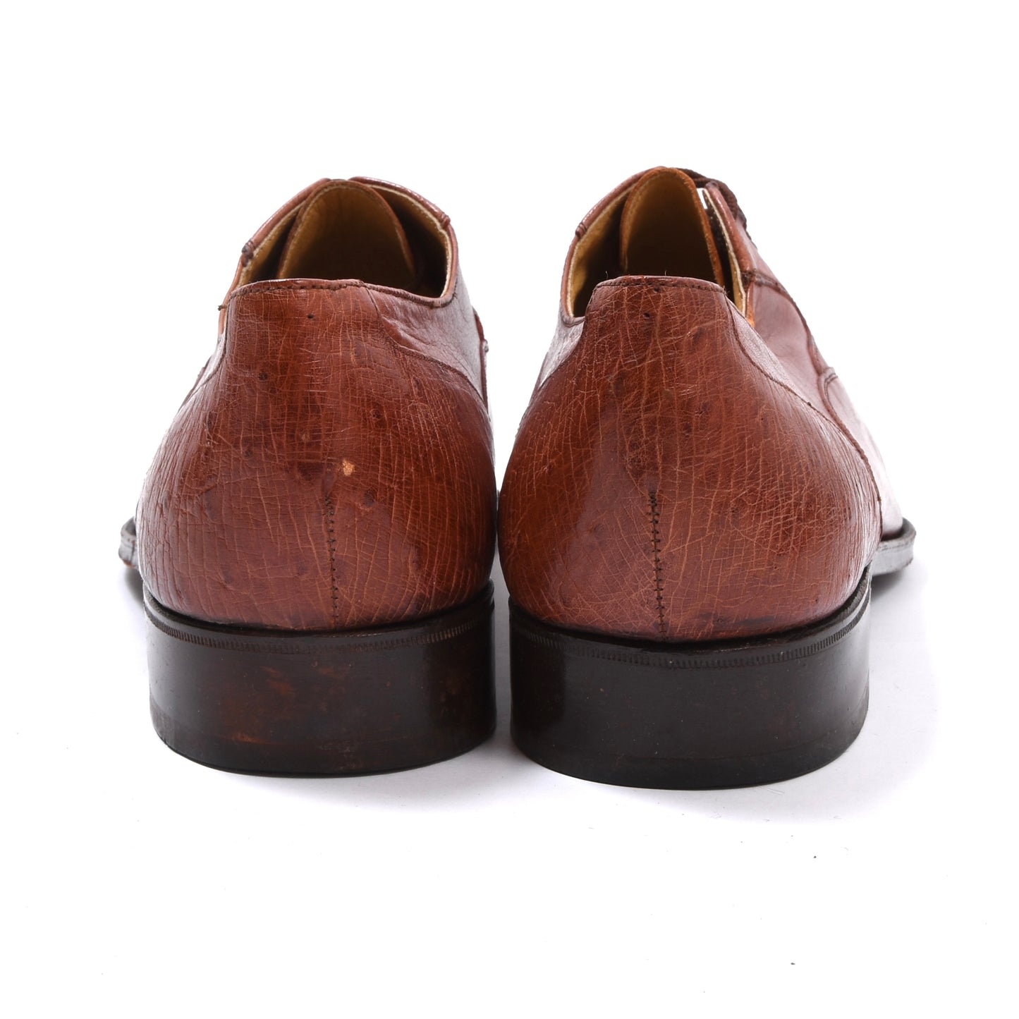 Vintage Bally Schuhe aus Straußenleder, Größe 9 1/2 – Rostbraun